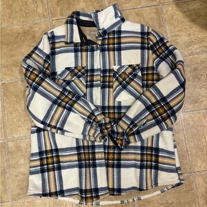 Plaid Button-Up Shirt